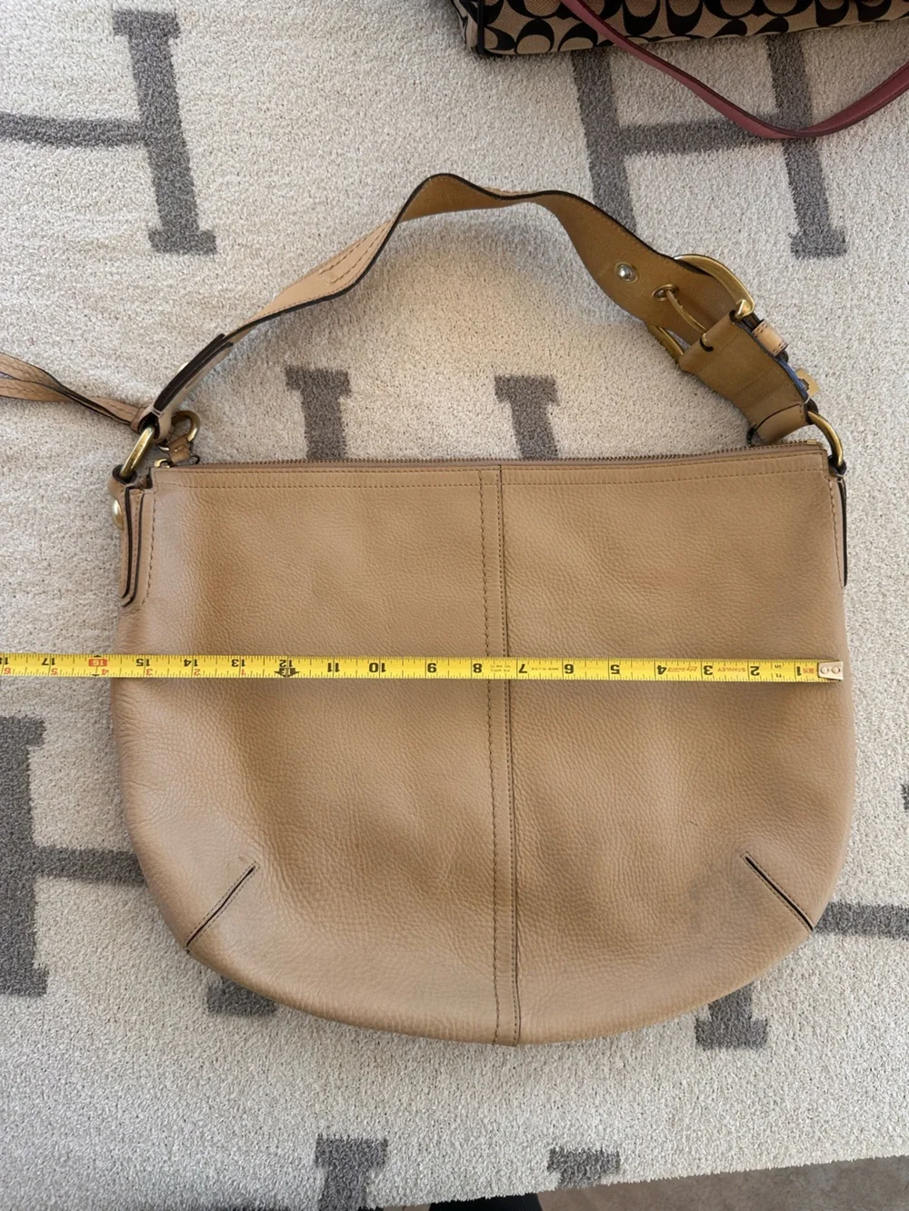Coach Tan Leather Hobo Bag